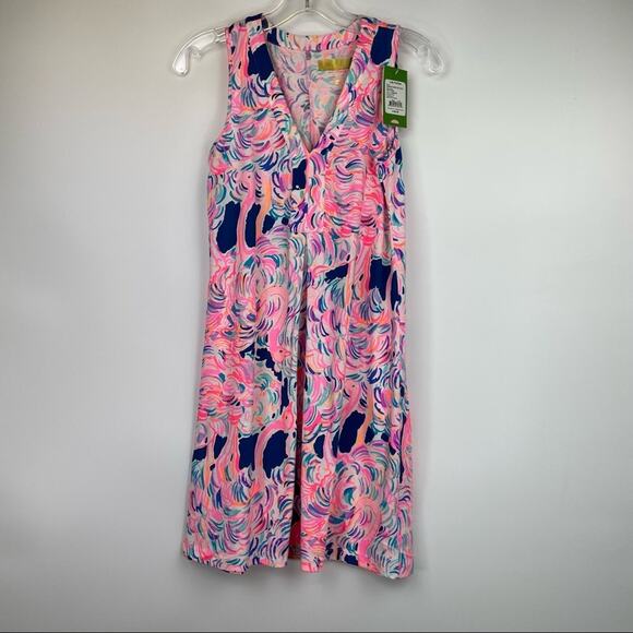 Lily Pulitzer Amina Pelican Pink Head in the Sand dress size XXS pima cotton - Picture 4 of 14